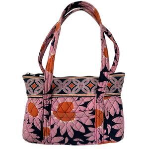 Vera Bradley Loves Me... Little Betsy Shoulder Bag Floral Cotton Tote Light Dirt